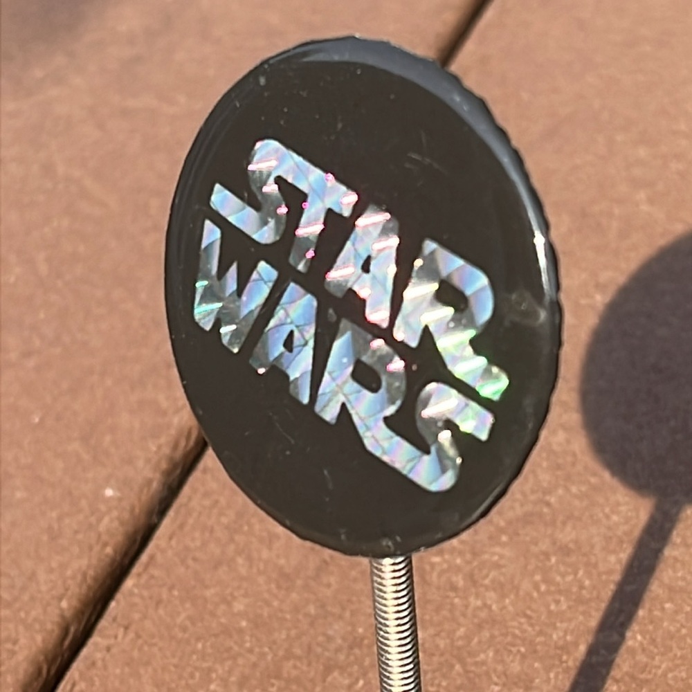 Vintage 1977 STAR WARS Prismatic Pin Star Wars Logo Button Preowned HTF - Picture 7 of 16
